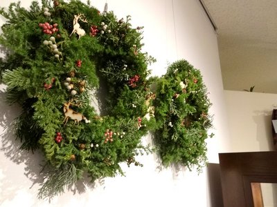 クリスマスのリースづくり