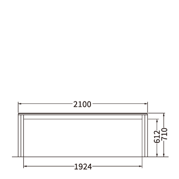 ダイニングテーブル（W2100）
