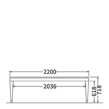 ダイニングテーブル（W2200）