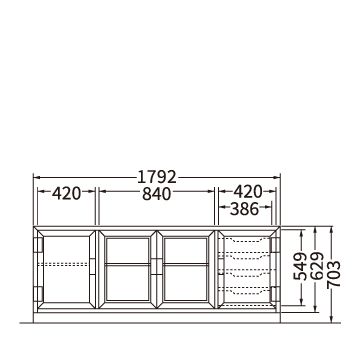 サイドボード（W1792）