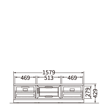 テレビボード（W1579）
