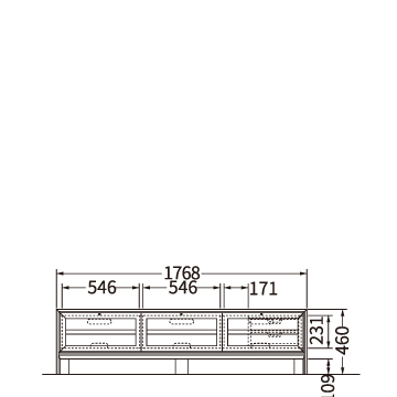 テレビボード（W1768）