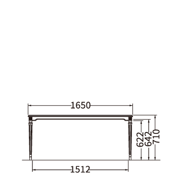 ダイニングテーブル（W1650）