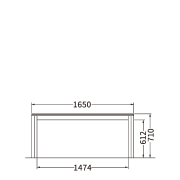 ダイニングテーブル（W1650）