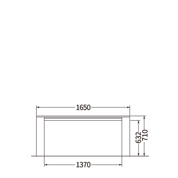 ダイニングテーブル（W1650）