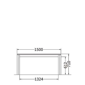 ダイニングテーブル（W1500）
