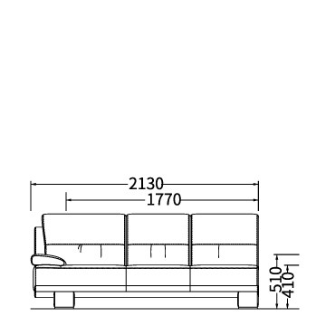 ワンアームソファ３P（右）