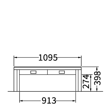 テーブル（W1095）