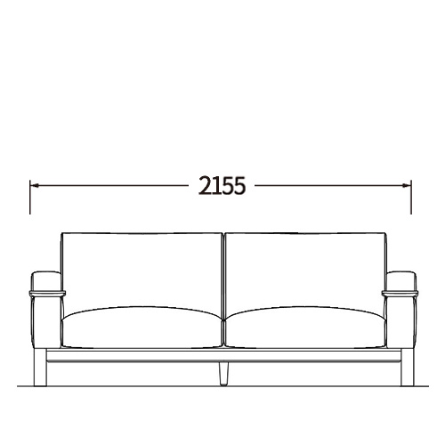 ソファ３Ｐ［木肘］